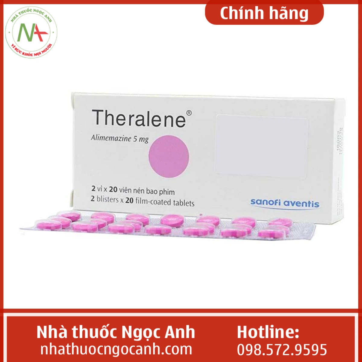 Theralene 5mg (Hộp 40 viên)