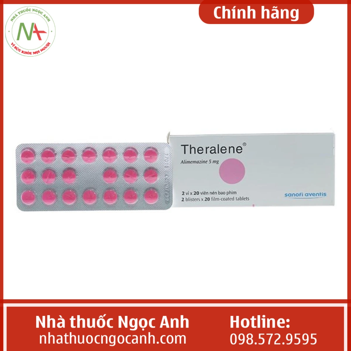 Theralene 5mg (Hộp 40 viên)