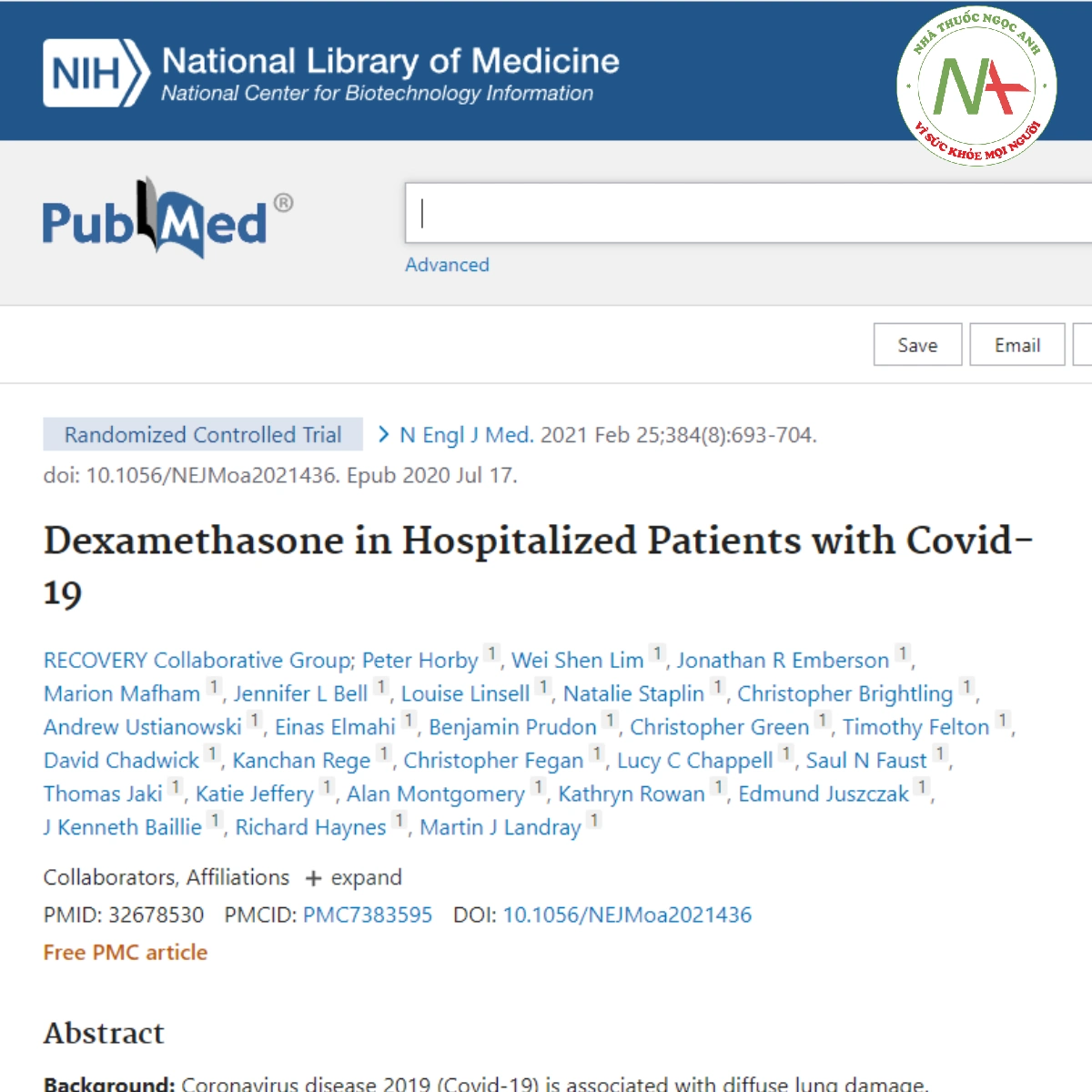 Dexamethasone in Hospitalized Patients with Covid-19