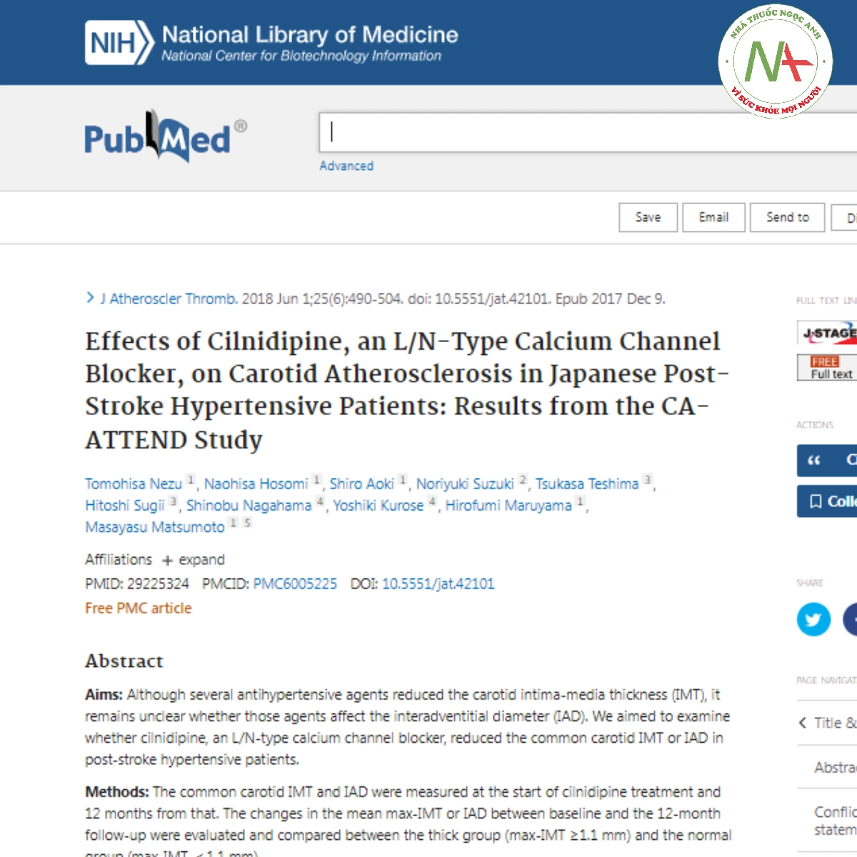 Effects of Cilnidipine, an L/N-Type Calcium Channel Blocker, on Carotid Atherosclerosis in Japanese Post-Stroke Hypertensive Patients: Results from the CA-ATTEND Study