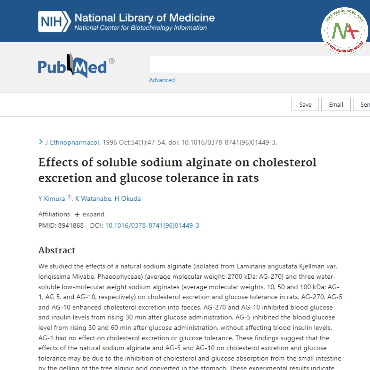 Effects of soluble sodium alginate on cholesterol excretion and glucose tolerance in rats