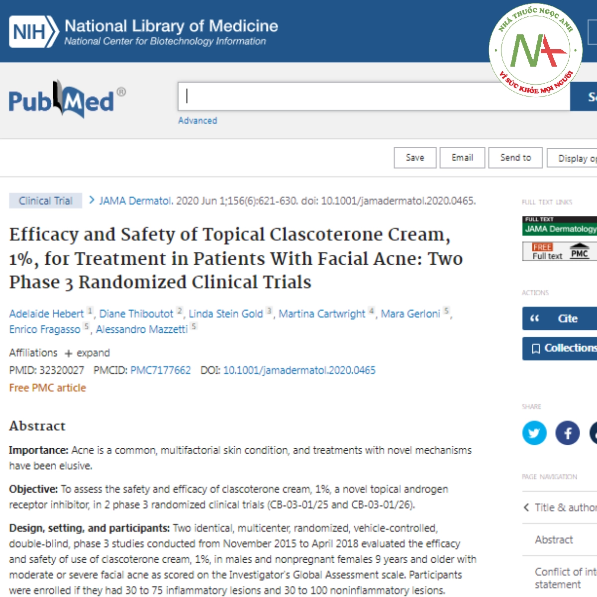 Efficacy and Safety of Topical Clascoterone Cream, 1%, for Treatment in Patients With Facial Acne_ Two Phase 3 Randomized Clinical Trials