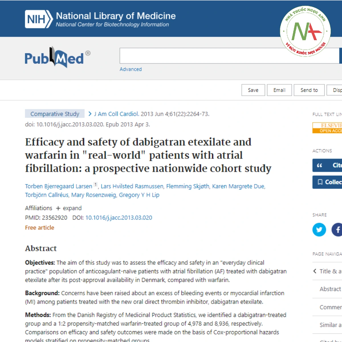 Efficacy and safety of dabigatran etexilate and warfarin in _real-world_ patients with atrial fibrillation_ a prospective nationwide cohort study