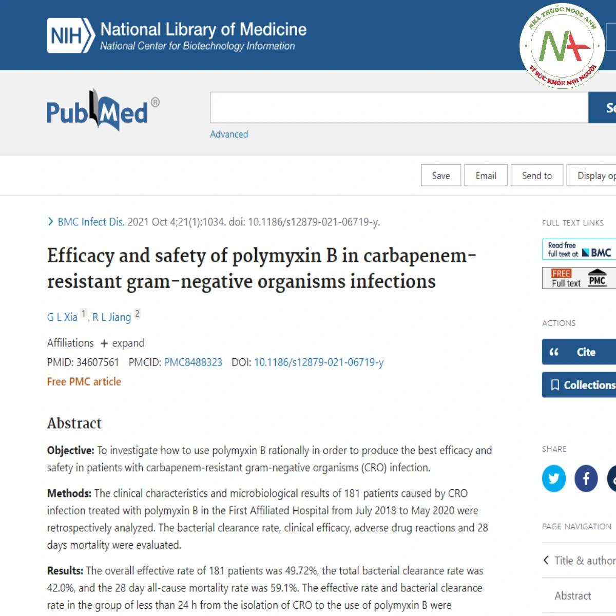 Efficacy and safety of polymyxin B in carbapenem-resistant gram-negative organisms infections
