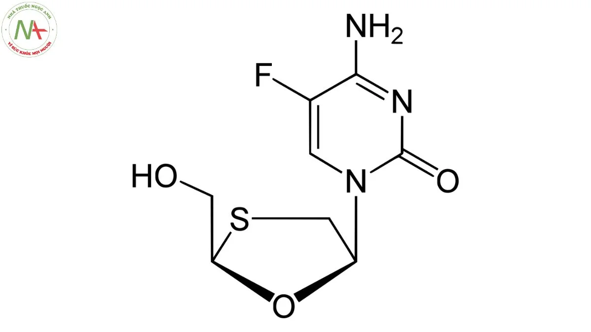 Cấu trúc phân tử Emtricitabin 