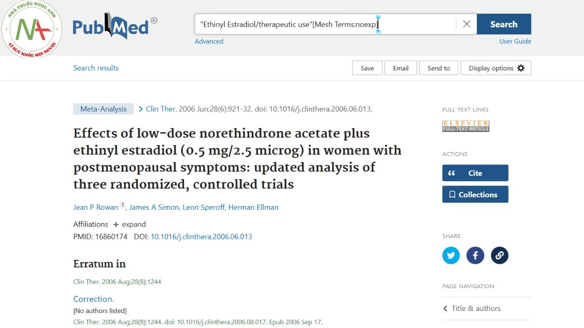Effects of low-dose norethindrone acetate plus ethinyl estradiol (0.5 mg/2.5 microg) in women with postmenopausal symptoms: updated analysis of three randomized, controlled trials