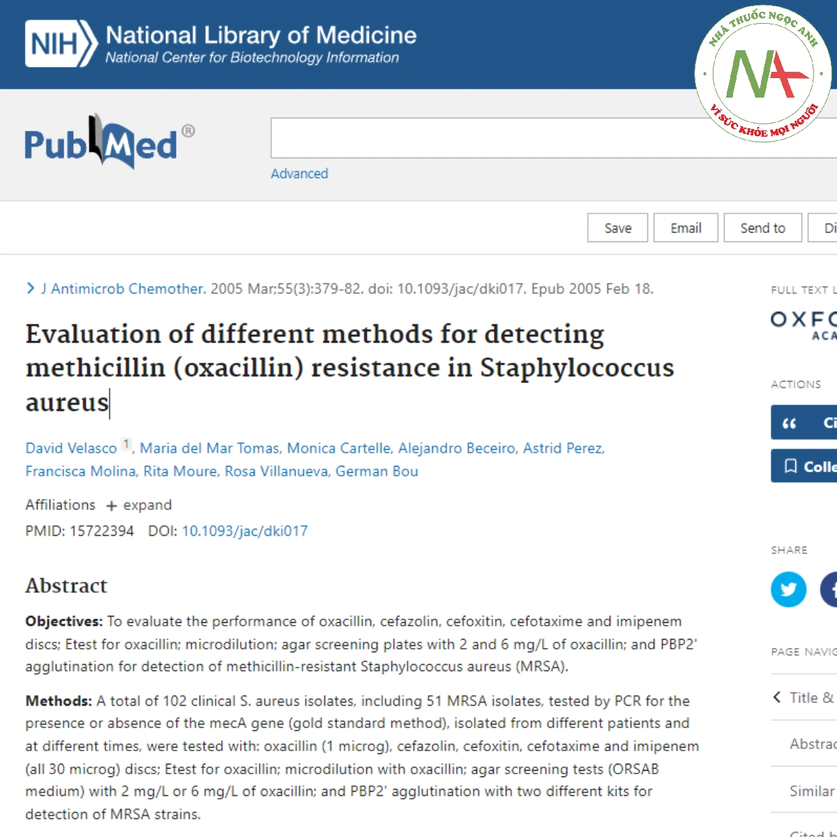Evaluation of different methods for detecting methicillin (oxacillin) resistance in Staphylococcus aureus