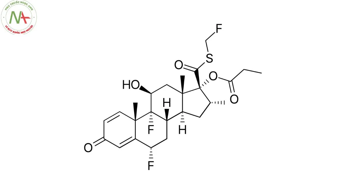 Cấu trúc phân tử Fluticason Propionat 