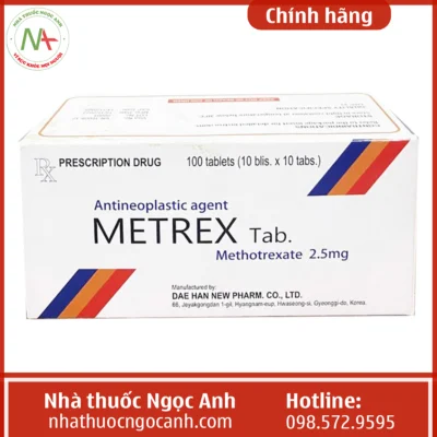 Hộp thuốc Metrex 2,5mg