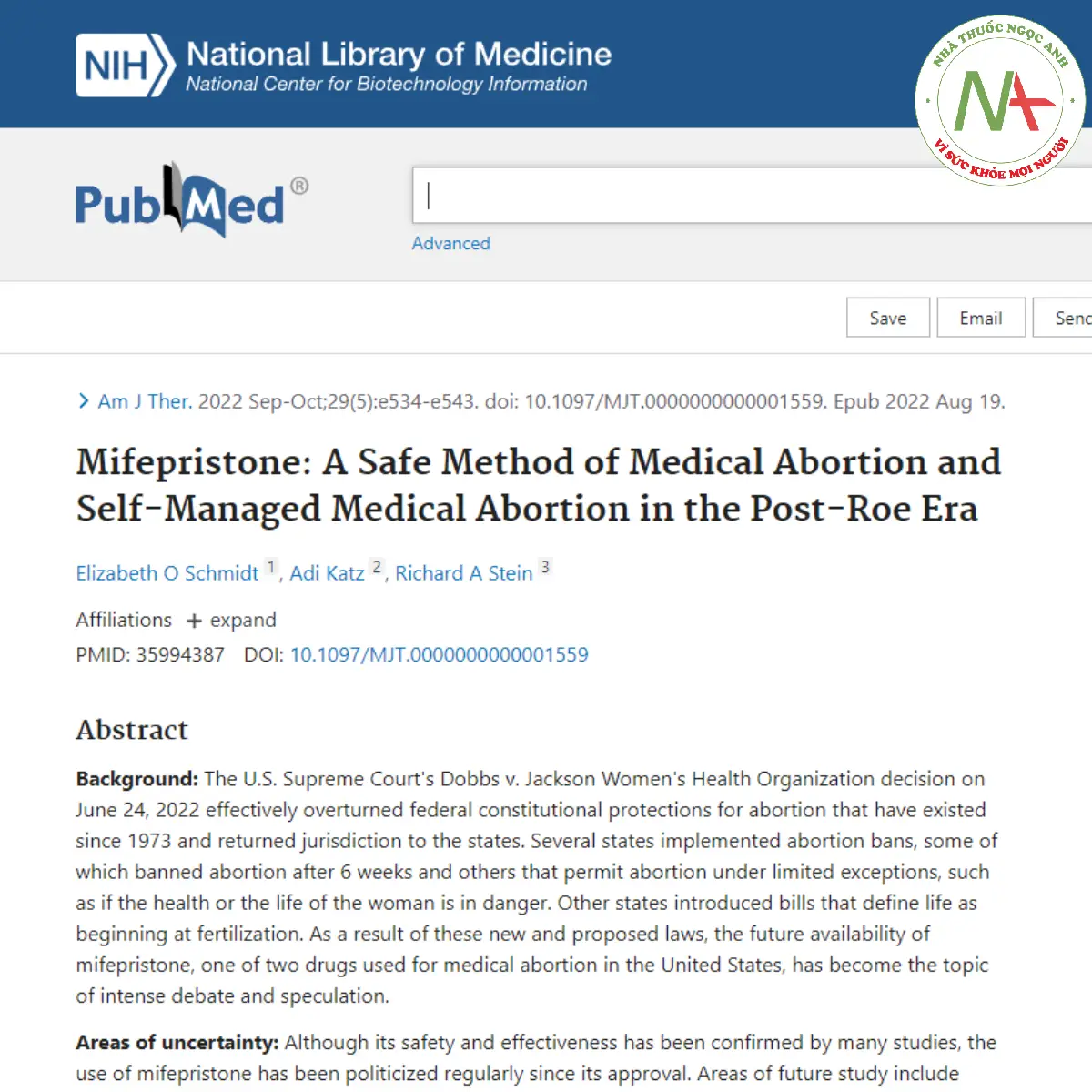 Mifepristone_ A Safe Method of Medical Abortion and Self-Managed Medical Abortion in the Post-Roe Era