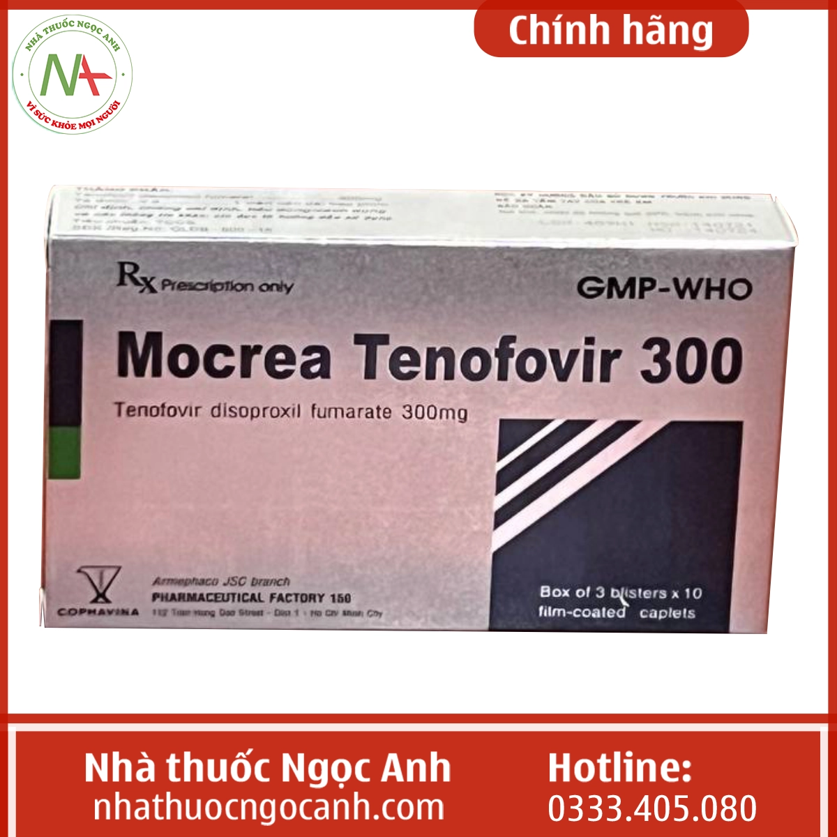 Hộp thuốc Mocrea Tenofovir 300