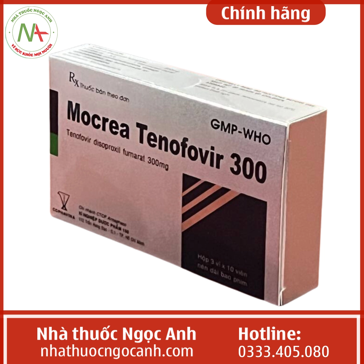 Hộp thuốc Mocrea Tenofovir 300