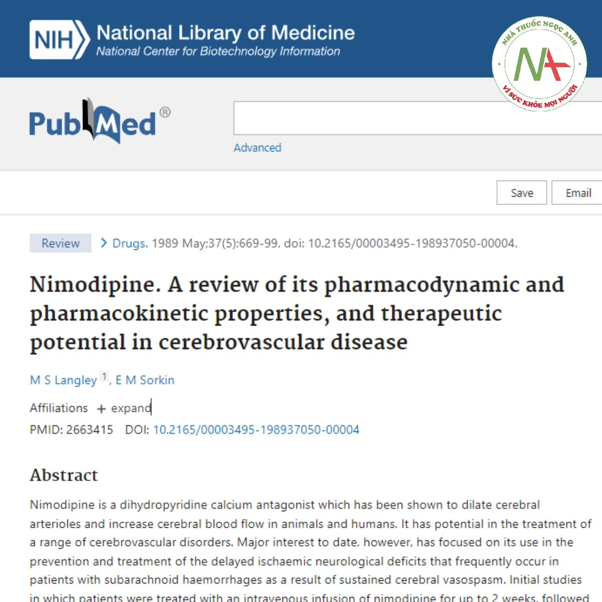 Nimodipine. A review of its pharmacodynamic and pharmacokinetic properties, and therapeutic potential in cerebrovascular disease