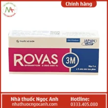 Mặt trước hộp thuốc Rovas 3M