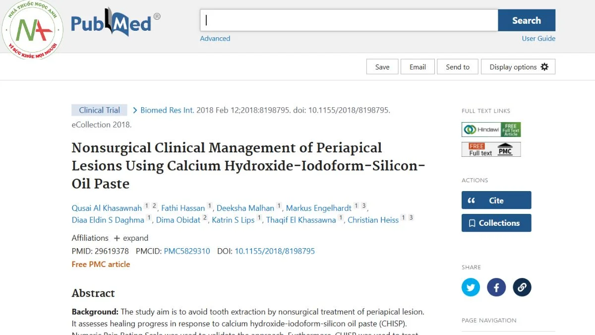 Nonsurgical Clinical Management of Periapical Lesions Using Calcium Hydroxide-Iodoform-Silicon-Oil Paste