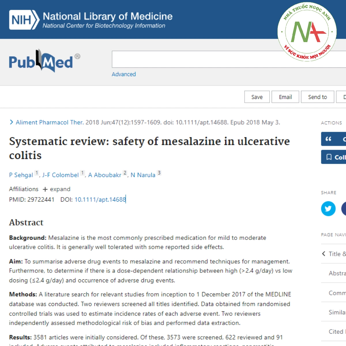 Systematic review_ safety of mesalazine in ulcerative colitis