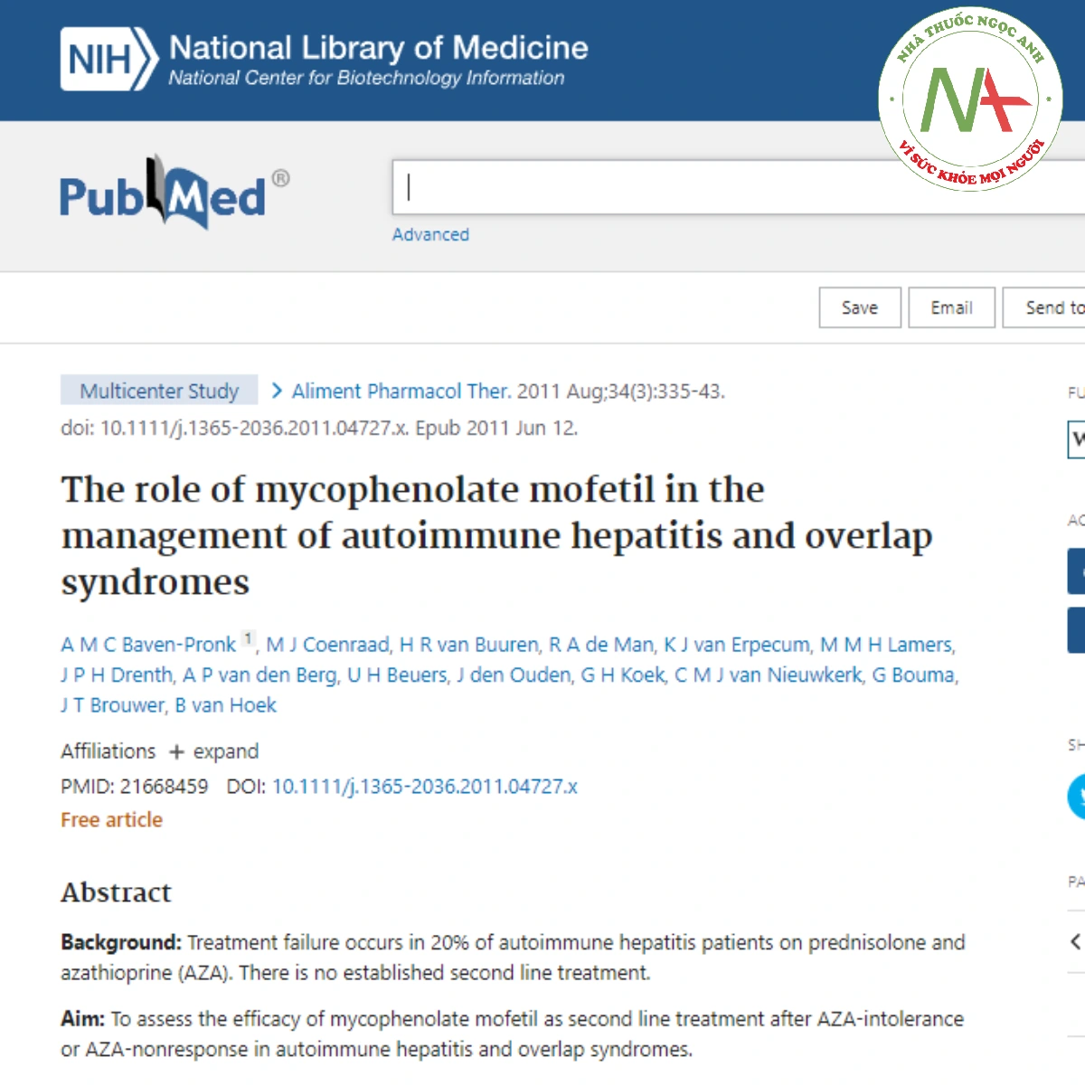 The role of mycophenolate mofetil in the management of autoimmune hepatitis and overlap syndromes