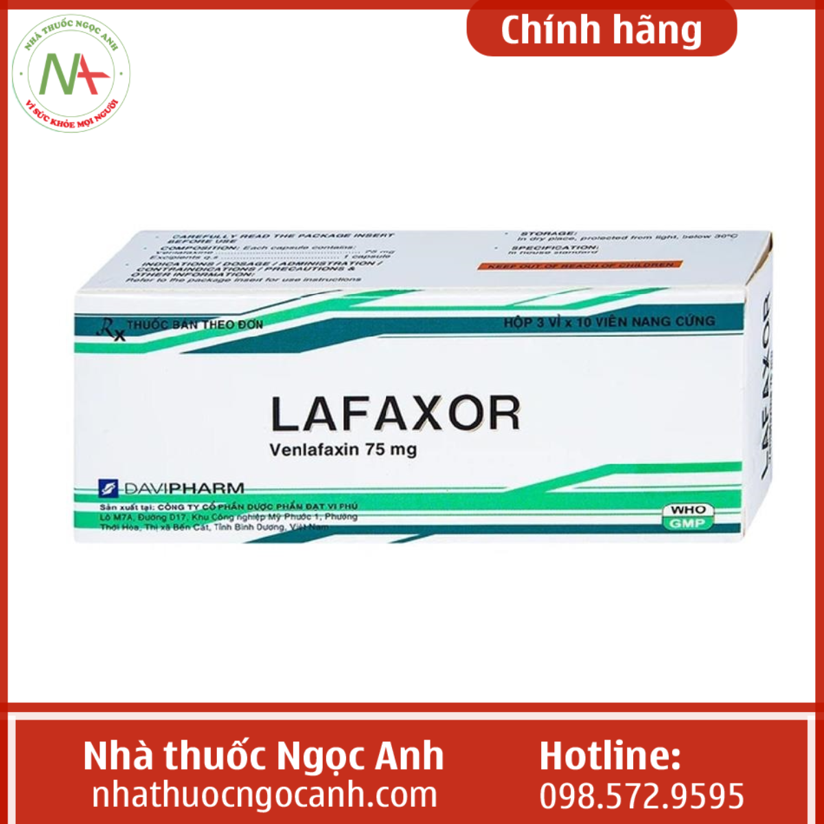 Thuốc Lafaxor 75mg