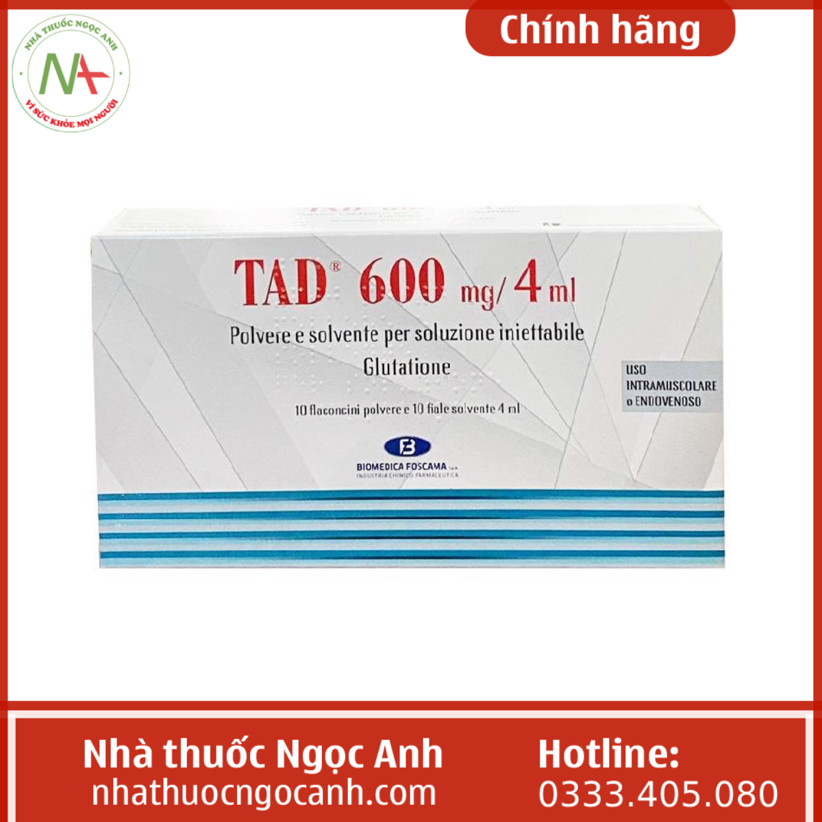 tad glutathione 600mg TAD 600mg/4ml, Original, Italy, (Glutathione) · Pakistan's main image 1