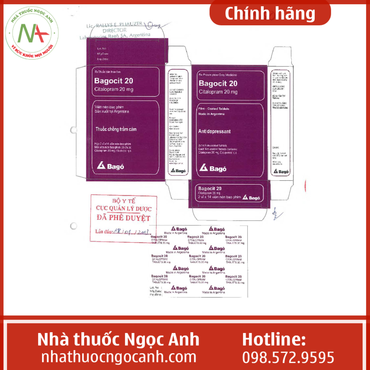 Thuốc bagocit 20mg