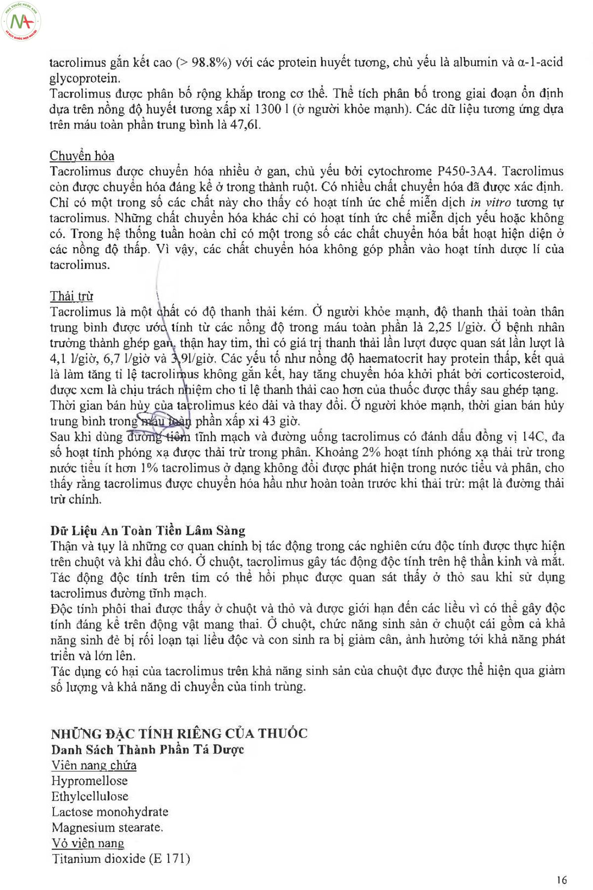 Hướng dẫn sử dụng thuốc Advangraf 5mg trang 16