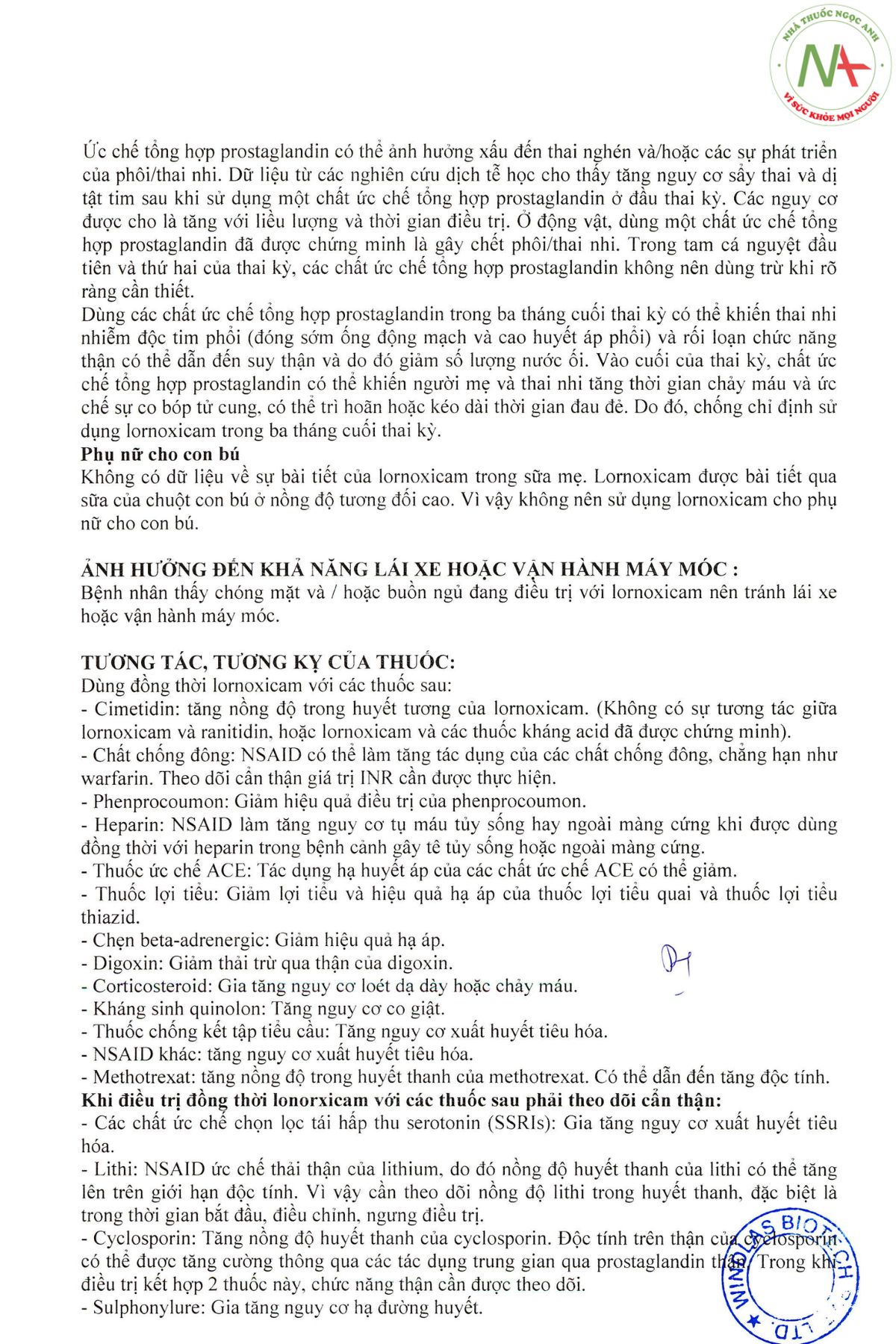 Hướng dẫn sử dụng thuốc Lorakam-4 trang 4