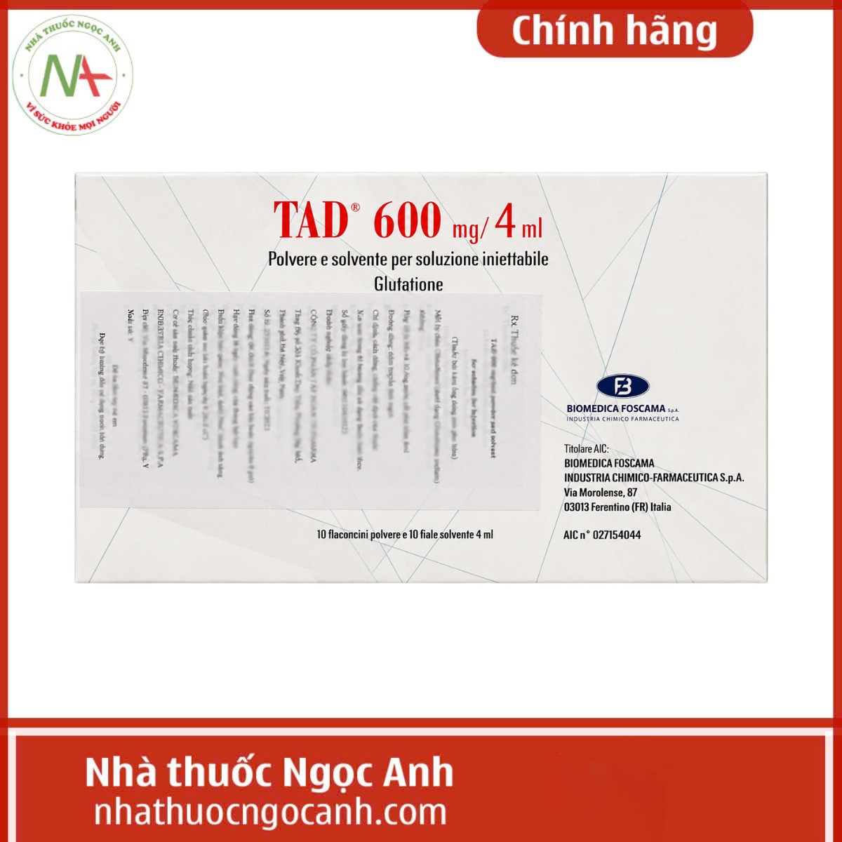 Thuốc TAD 600mg/4ml giá bao nhiêu? Mua ở đâu?