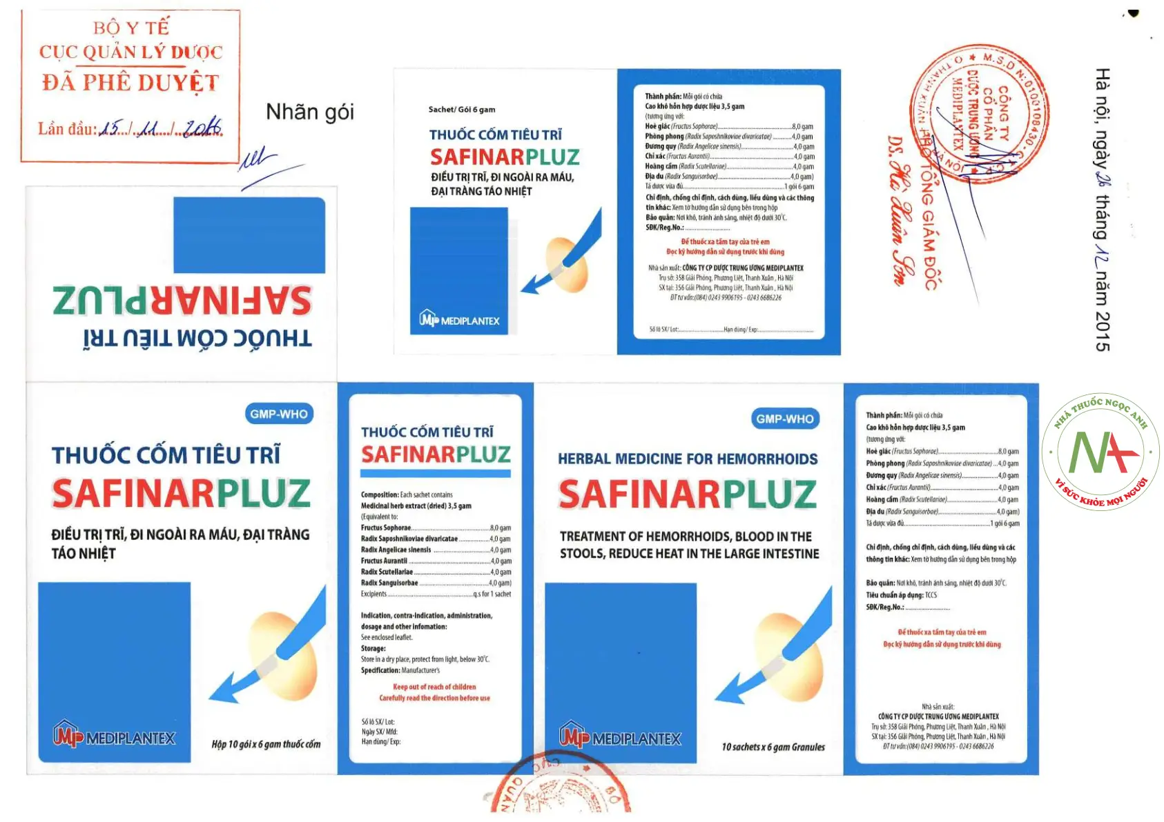 Thuốc cốm tiêu trĩ SafinarPluz
