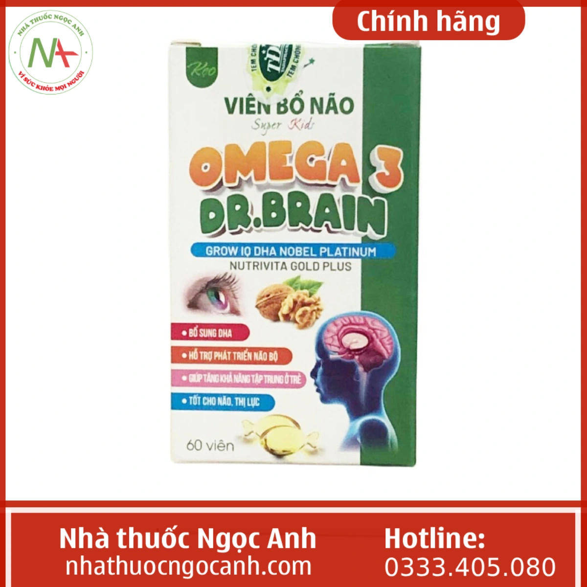 Viên Bổ Não Super Kid Omega 3 Dr.Brain