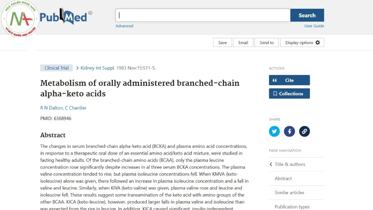 Metabolism of orally administered branched-chain alpha-keto acids