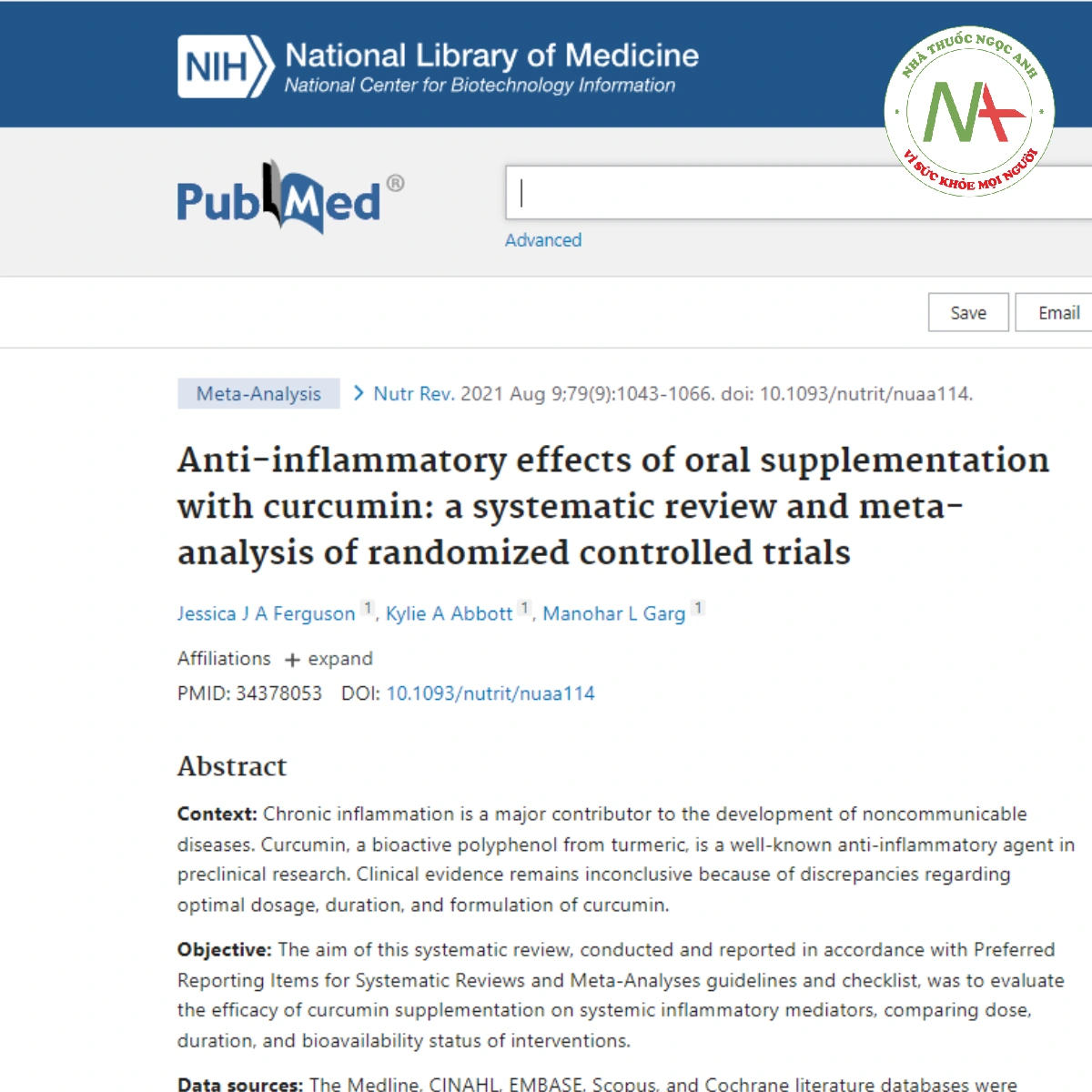 Anti-inflammatory effects of oral supplementation with curcumin_ a systematic review and meta-analysis of randomized controlled trials