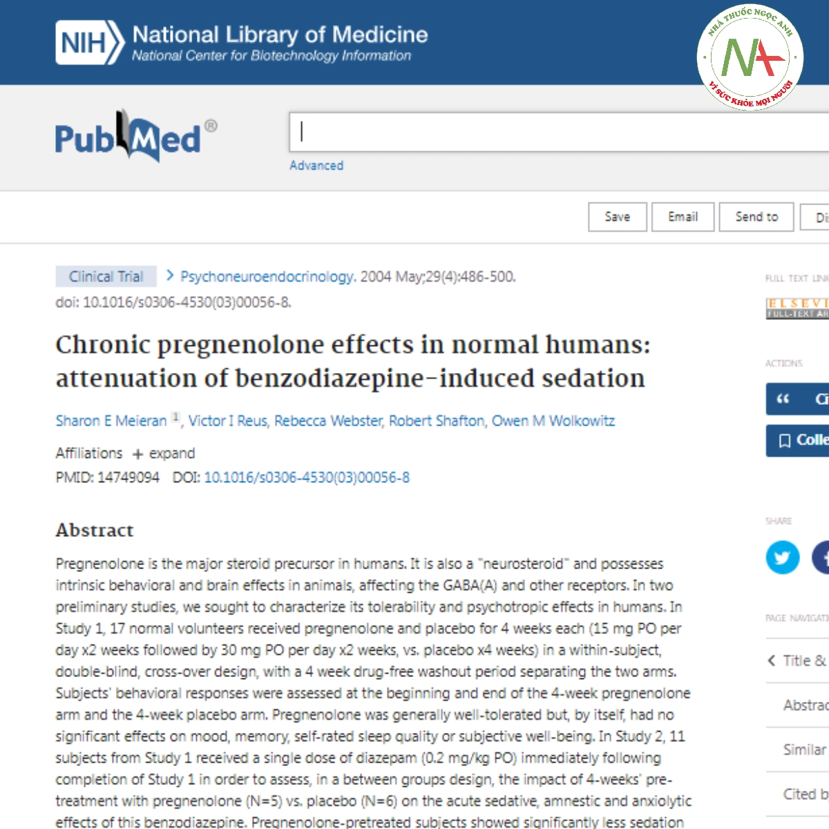 Chronic pregnenolone effects in normal humans_ attenuation of benzodiazepine-induced sedation
