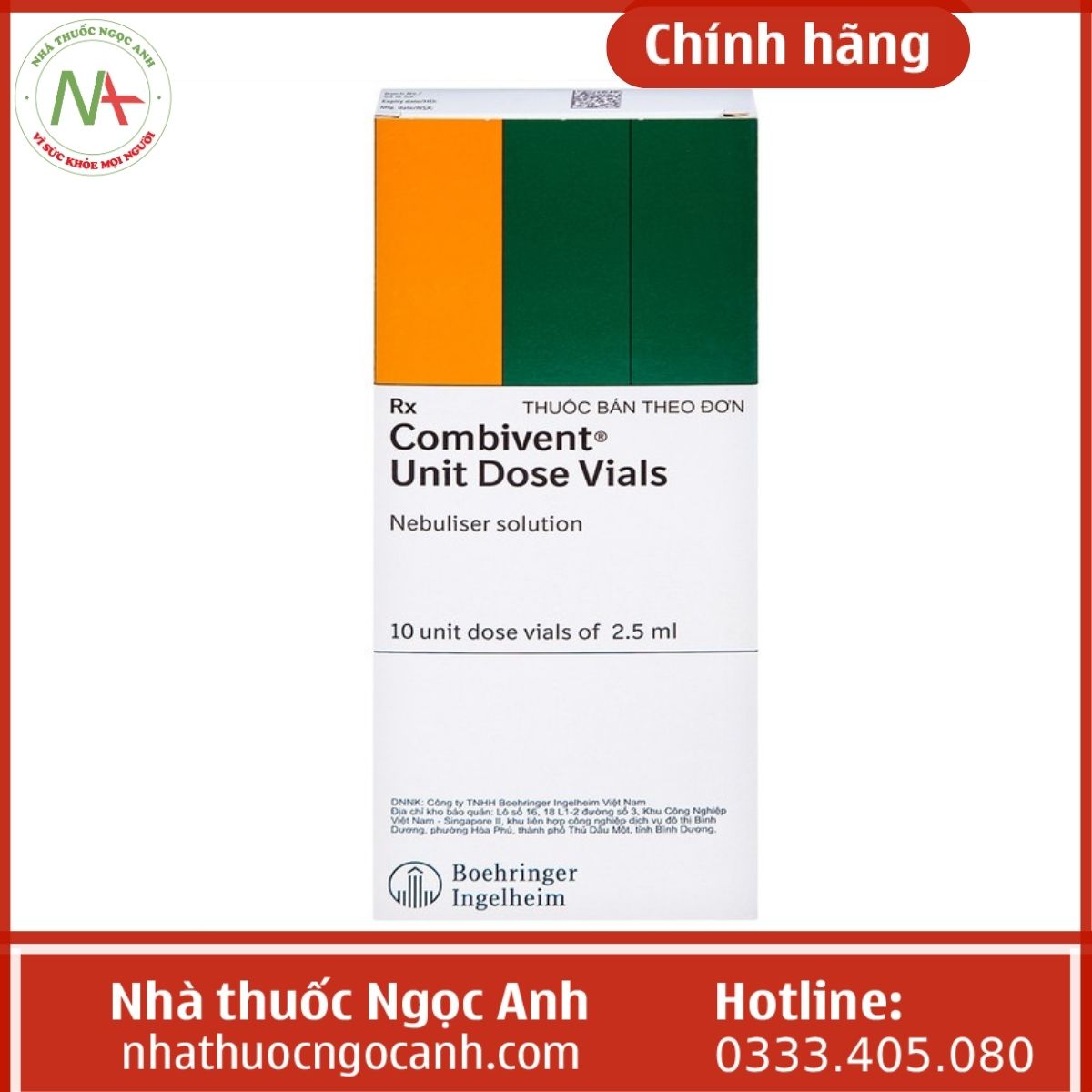 Thuốc Combivent 2.5ml khí dung giá bao nhiêu, mua ở đâu, tác dụng gì