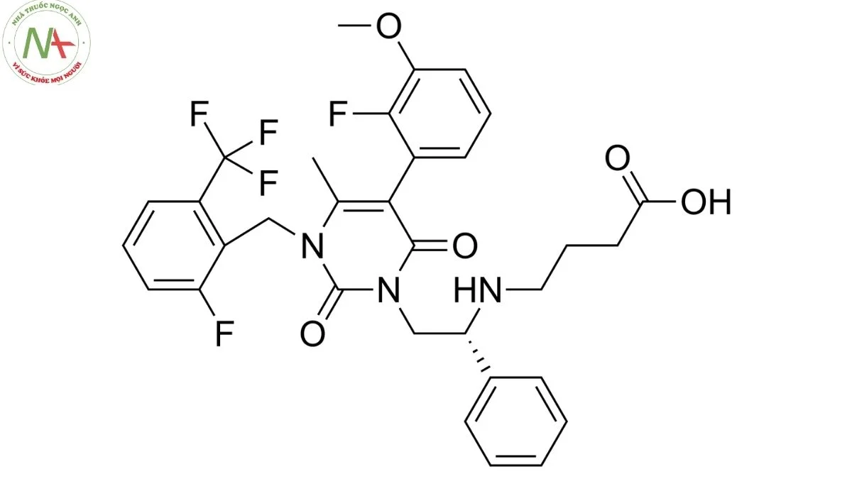 Cấu trúc phân tử Elagolix 