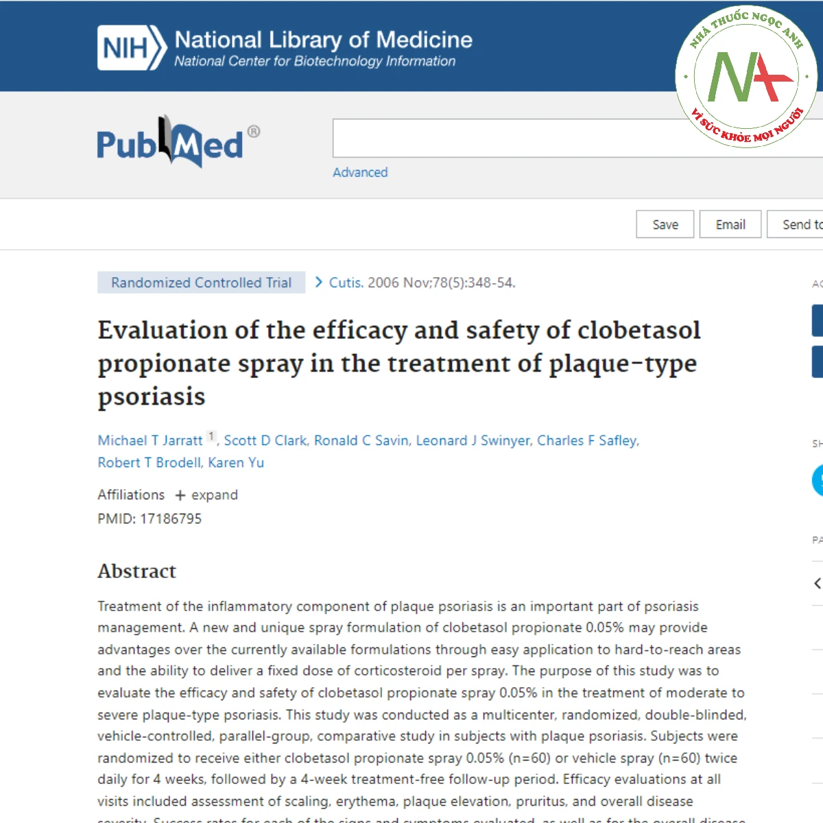 Evaluation of the efficacy and safety of clobetasol propionate spray in the treatment of plaque-type psoriasis