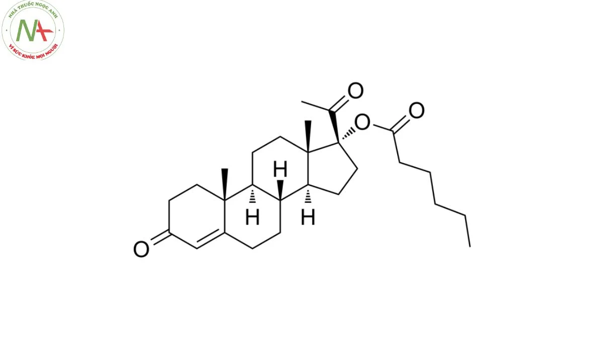 Cấu trúc phân tử Hydroxyprogesterone Caproate