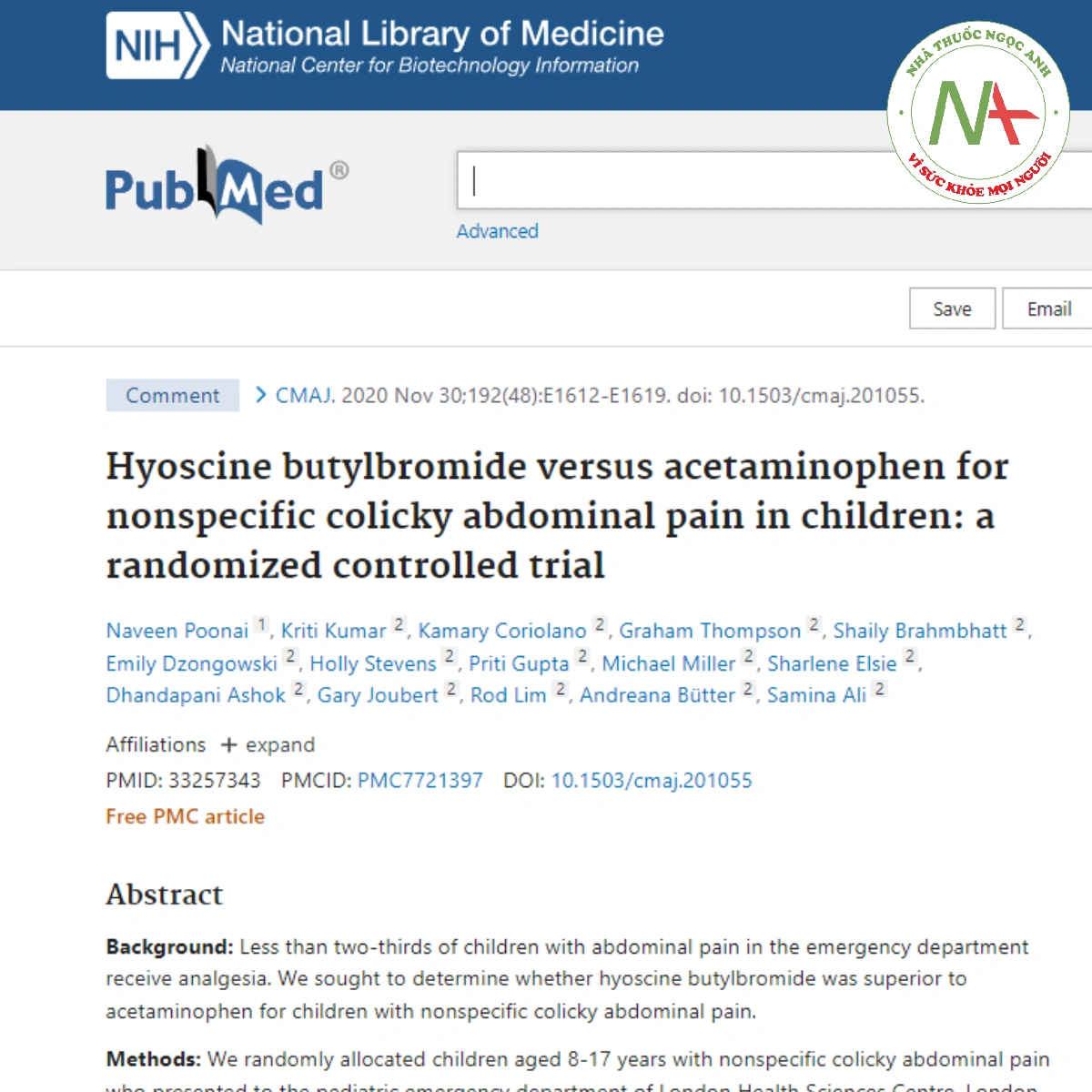 Hyoscine butylbromide versus acetaminophen for nonspecific colicky abdominal pain in children_ a randomized controlled trial