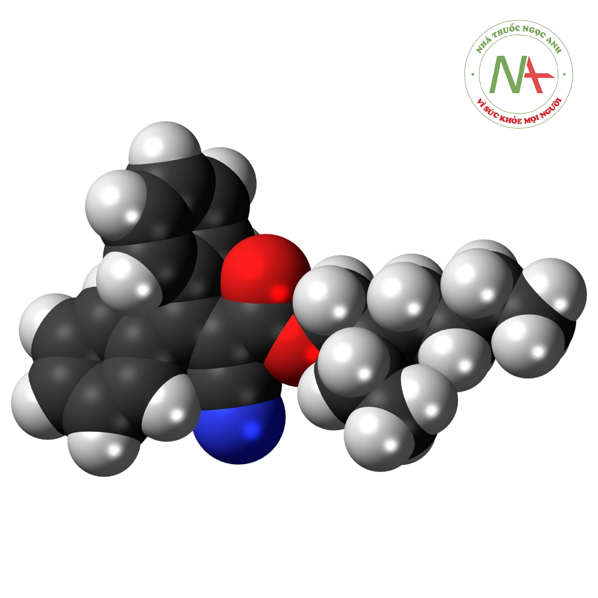 Mô hình 3D của phân tử octocrylene