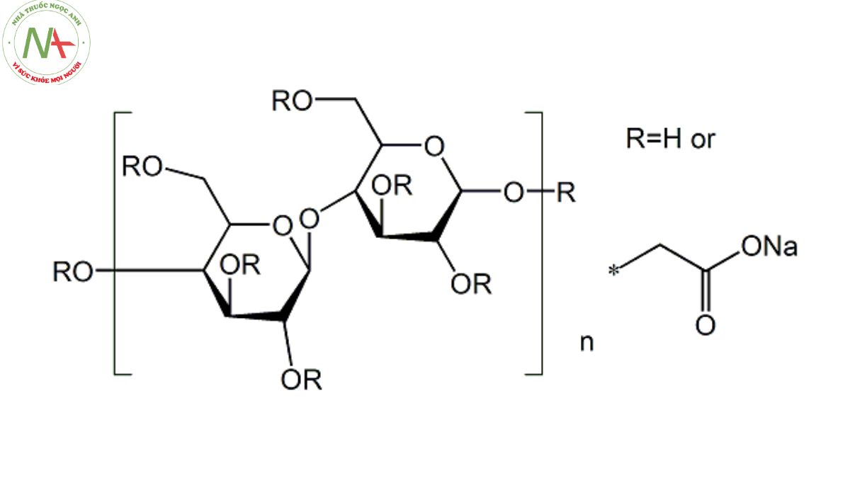 Cấu trúc phân tử Natri Carboxymethylcellulose 