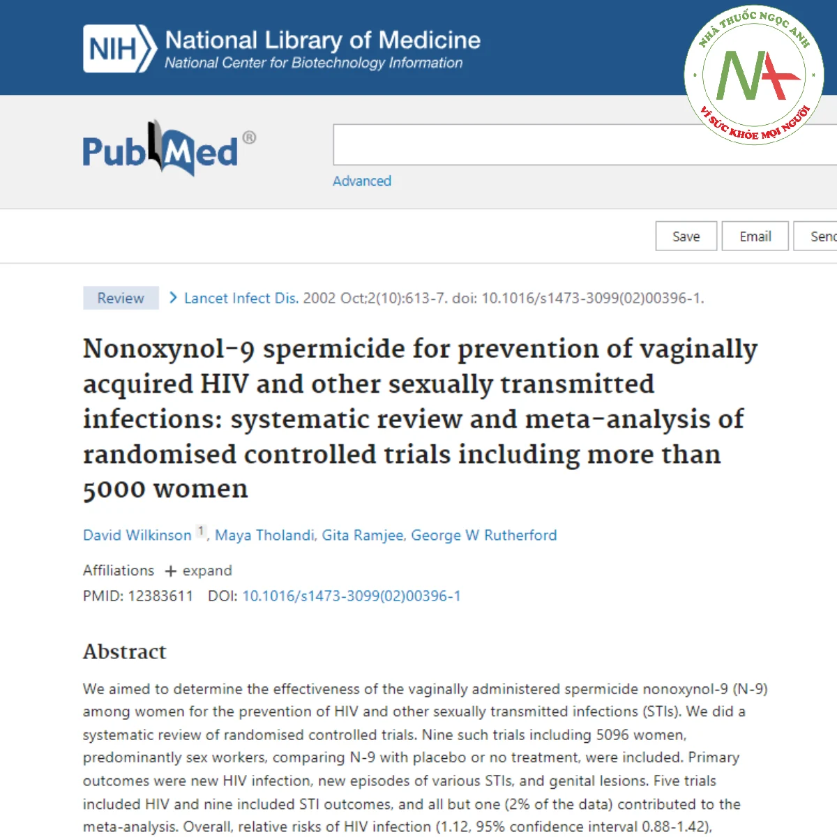 Nonoxynol-9 spermicide for prevention of vaginally acquired HIV and other sexually transmitted infections: systematic review and meta-analysis of randomised controlled trials including more than 5000 women