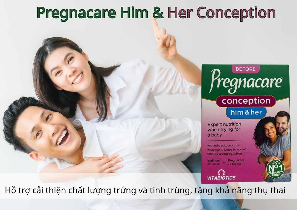 Pregnacare Him & Her Conception 3 Pregnacare Him & Her Conception - Hỗ trợ khả năng thụ thai cho cặp đôi