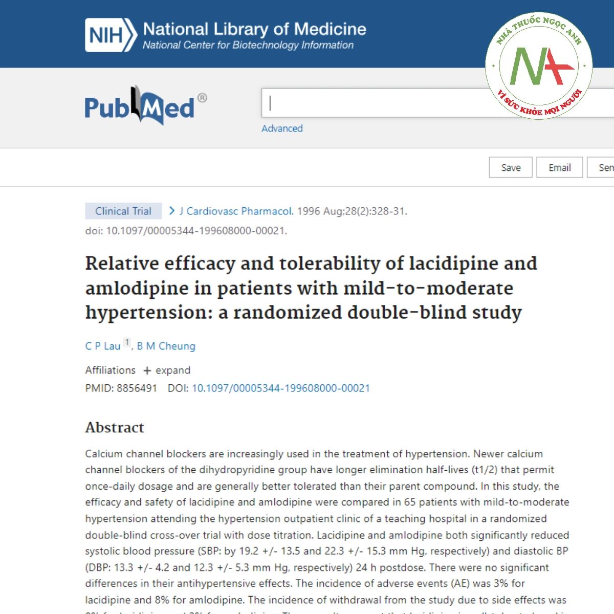 Relative efficacy and tolerability of lacidipine and amlodipine in patients with mild-to-moderate hypertension_ a randomized double-blind study