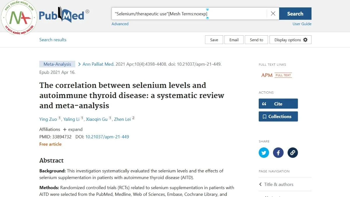 The correlation between selenium levels and autoimmune thyroid disease: a systematic review and meta-analysis