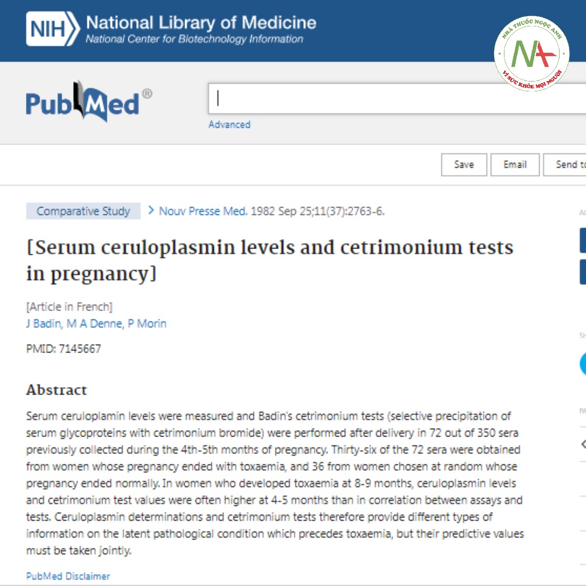 Serum ceruloplasmin levels and cetrimonium tests in pregnancy