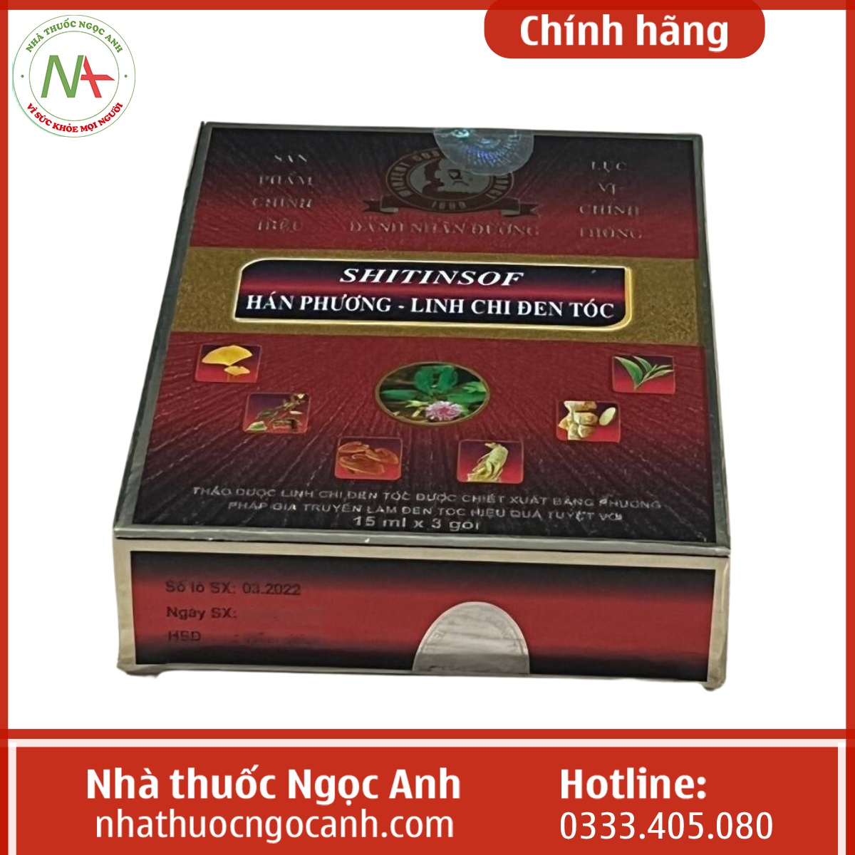 Hộp Shitinsof Hán Phương - Linh Chi Đen Tóc