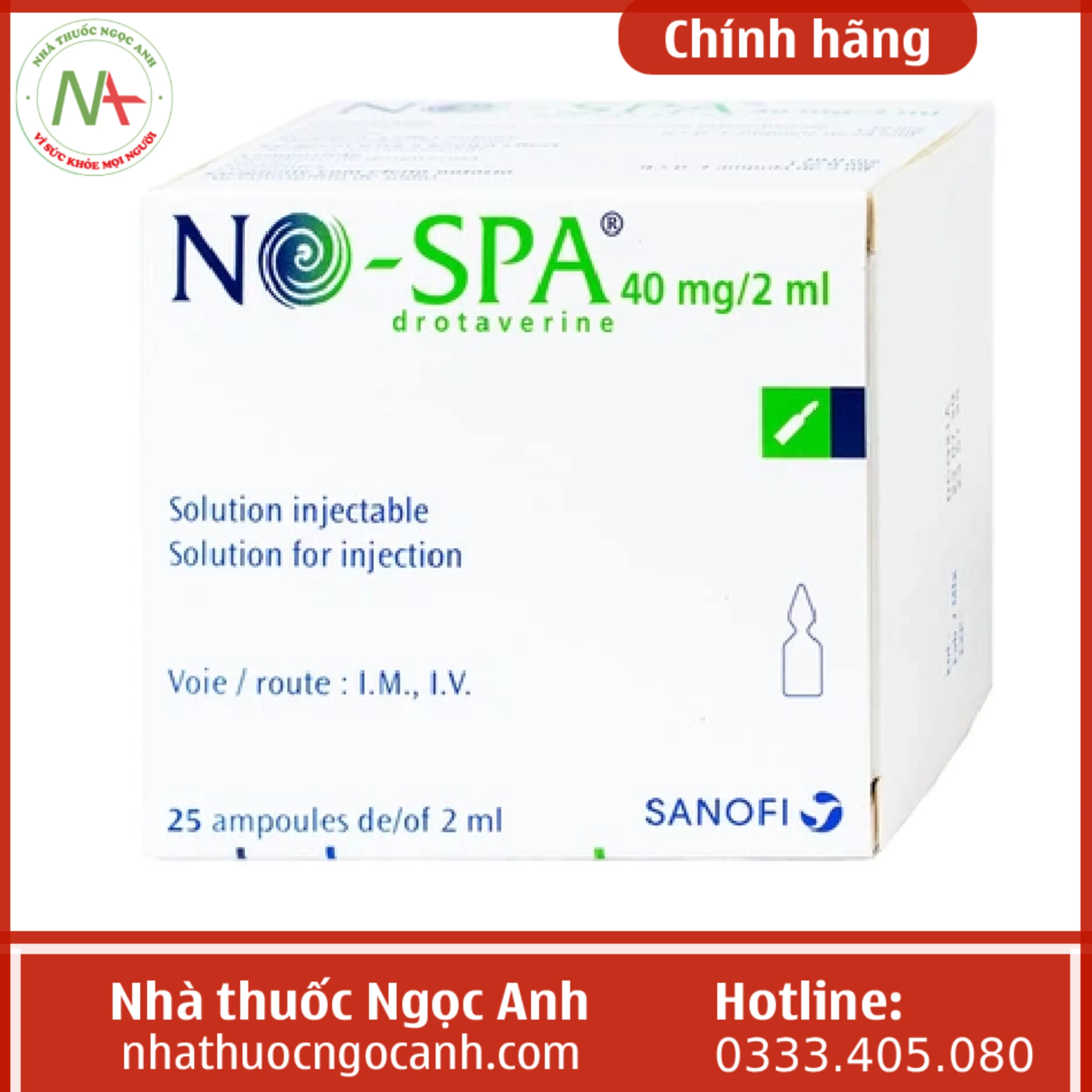 Thuốc No-spa 40mg 2ml