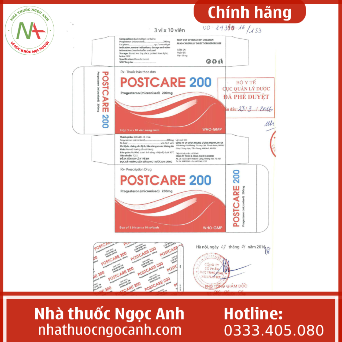 Thuốc Postcare 200