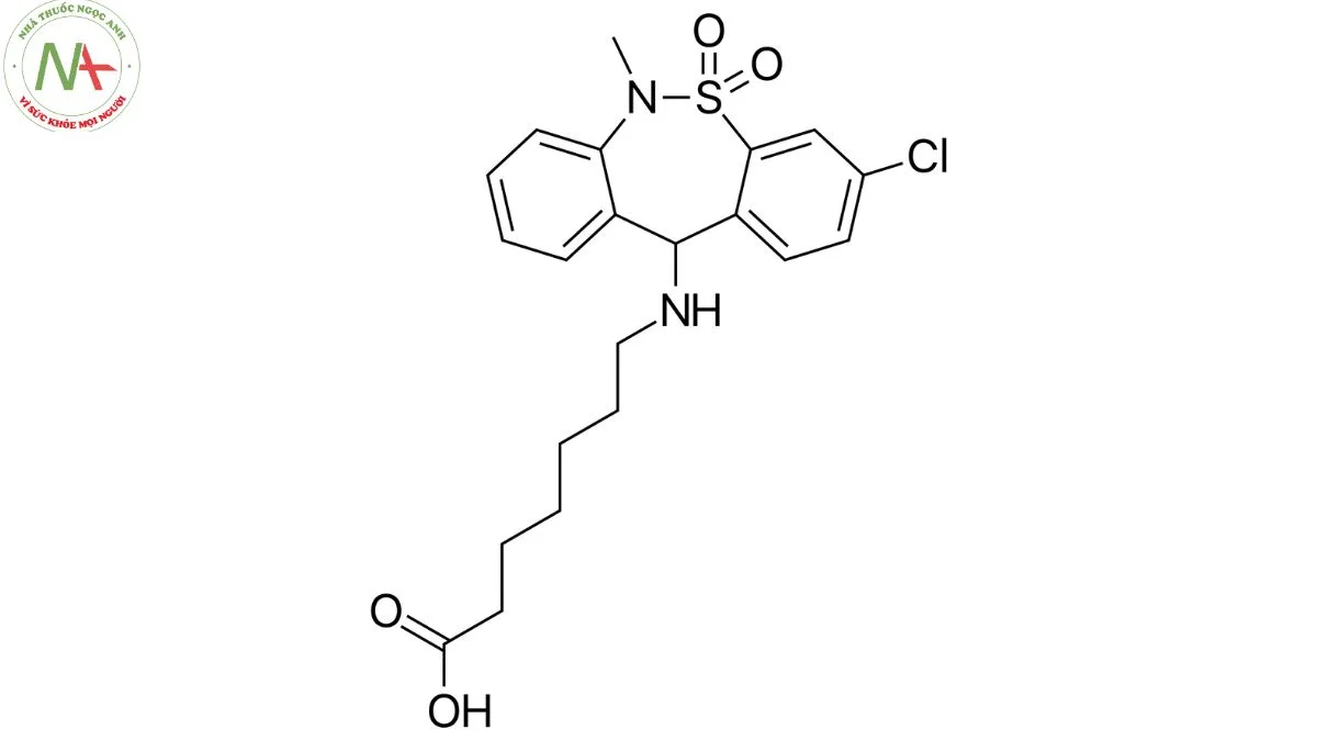 Cấu trúc phân tử Tianeptine 
