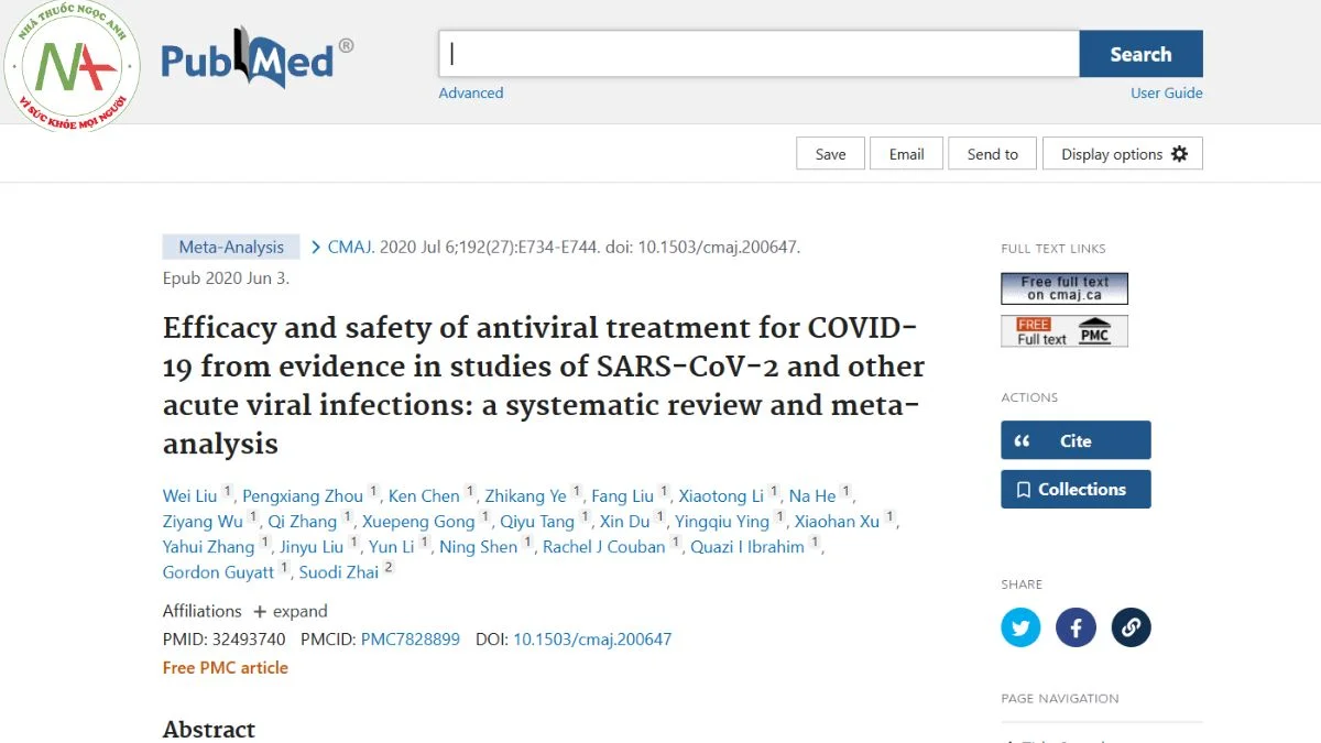 Efficacy and safety of antiviral treatment for COVID-19 from evidence in studies of SARS-CoV-2 and other acute viral infections: a systematic review and meta-analysis