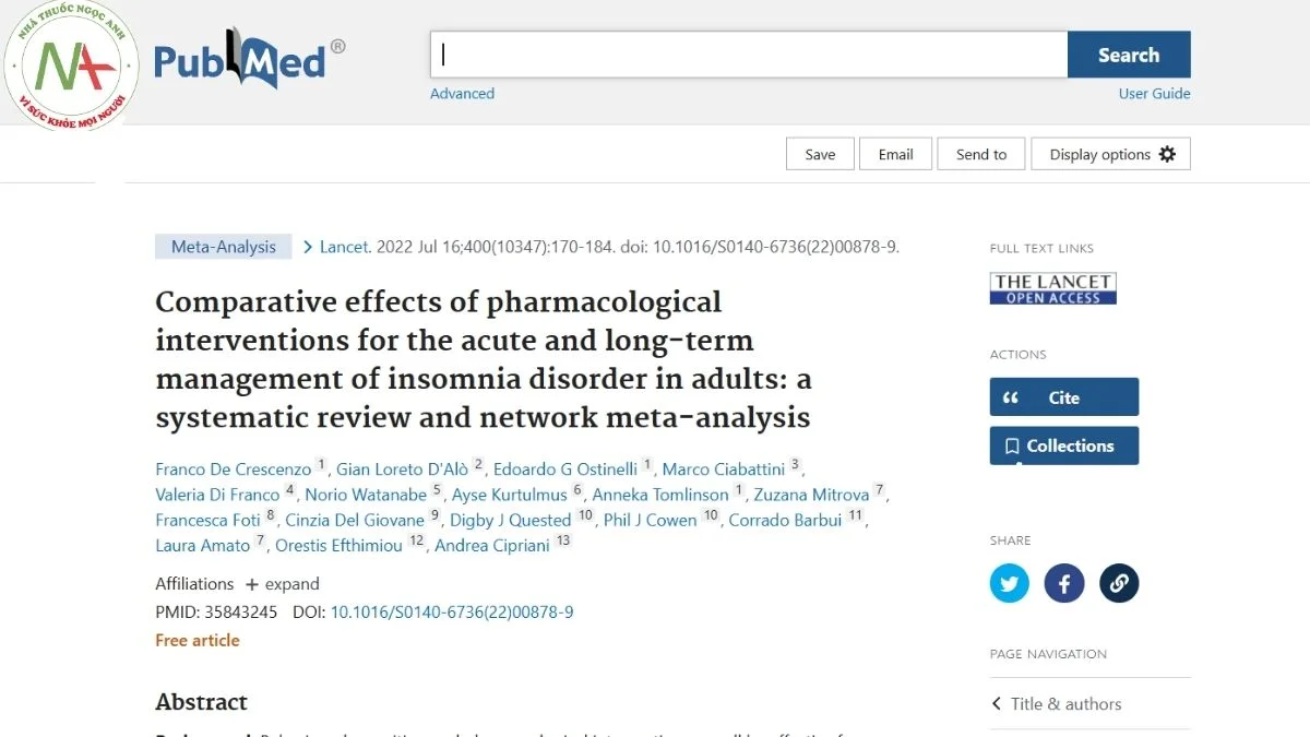 Comparative effects of pharmacological interventions for the acute and long-term management of insomnia disorder in adults: a systematic review and network meta-analysis